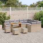 vidaXL Ensemble de canapé de jardin 13 Pièces Beige et Gris clair