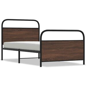 vidaXL Cadre de lit sans matelas 100x200 cm chêne marron