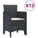 vidaXL Ensemble de salle à manger pour jardin 13 Pièces Anthracite