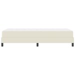 vidaXL Cadre de lit avec matelas Crème 90 x 200 cm tissu