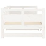 vidaXL Lit coulissant sans matelas blanc 2x(90x200) cm