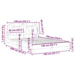 vidaXL Cadre de lit Viana sans matelas blanc 140x190 cm similicuir