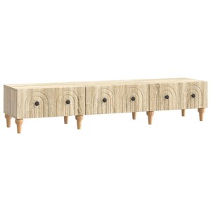 vidaXL Meuble TV Chêne Sonoma 147 x 34 5 x 30 cm Bois d'ingénierie
