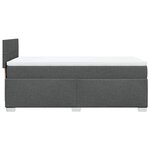 vidaXL Sommier à lattes de lit avec matelas Gris foncé 80x200 cm Tissu