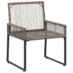 vidaXL Ensemble de meubles d'extérieur 9 Pièces Gris et Gris foncé