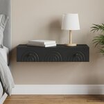 vidaXL Table d'appoint murale 87 5 x 34 5 x 17 cm Bois d'ingénierie