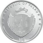 FORGET ME NOT Flowers and Leaves 1 Once Argent Monnaie 10 Dollars Palau 2023