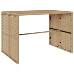 vidaXL Ensemble à manger de jardin et coussins 3 Pièces Beige poly rotin