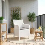 vidaXL Fauteuil Blanc PP