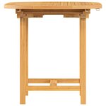 vidaXL Table extensible de jardin 110-160x80x75 cm bois de teck solide