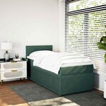 vidaXL Sommier à lattes de lit avec matelas Vert foncé 90x190 cm
