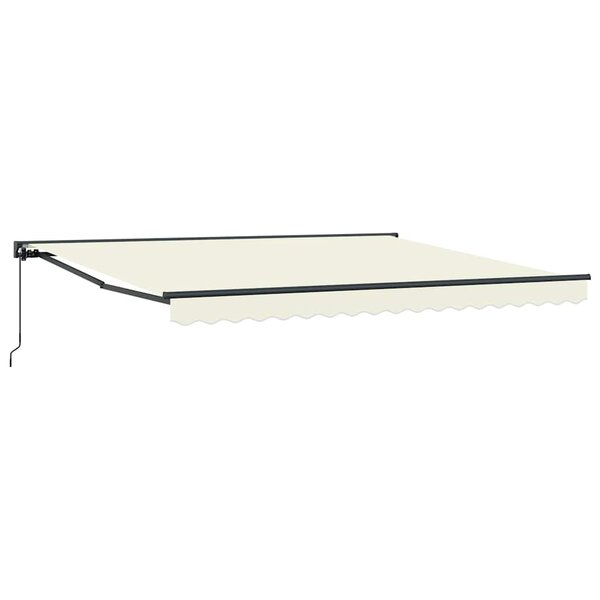 vidaXL Auvent Rétractable Crème 400x300 cm tissu