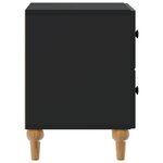 vidaXL Cabinet de chevet 2 pc Noir 43 x 34 5 x 48 cm Bois d'ingénierie