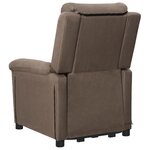 vidaXL Fauteuil de massage Taupe Tissu