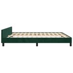 vidaXL Cadre de lit sans matelas vert foncé 180x200 cm velours