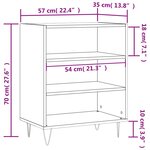vidaXL Buffet gris béton 57x35x70 cm bois d'ingénierie