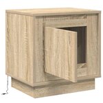 vidaXL Cabinet de chevet avec 2 Pièces Chêne sonoma 44 x 34 5 x 45 cm