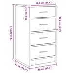 vidaXL Meuble Sideboard gris sonoma 40x41x75 cm en bois d'ingénierie
