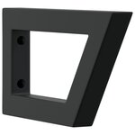 vidaXL Supports d'étagères pour lavabo 2 Pièces noir trapèze acier