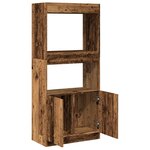 vidaXL Buffet haut vieux bois 63x33x140 cm bois d'ingénierie