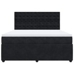 vidaXL Sommier à lattes de lit avec matelas Noir 180x200 cm Velours