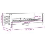 vidaXL Lit de repos sans matelas noir 80x200 cm velours