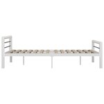 vidaXL Cadre de lit sans matelas blanc et noir métal 160x200 cm