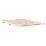 vidaXL Cadre de lit surélevé Blanc 160 x 220 cm Bois massif en pin
