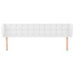 vidaXL Tête de lit avec oreilles Blanc 183x23x78/88 cm Similicuir