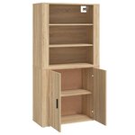 vidaXL Buffet haut Chêne sonoma Bois d'ingénierie