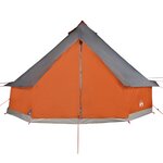 vidaXL Tente familiale tipi 10 personnes gris et orange imperméable