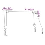 vidaXL Palans à vélo avec support de plafond 2 Pièces 20 kg