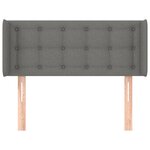 vidaXL Tête de lit avec oreilles Gris foncé 93x16x78/88 cm Tissu
