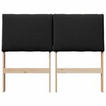 vidaXL Tête de lit capitonnée Noir 120 cm Pin massif