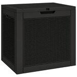 vidaXL Boîte de stockage de jardin noir 55 5x43x53 cm polypropylène