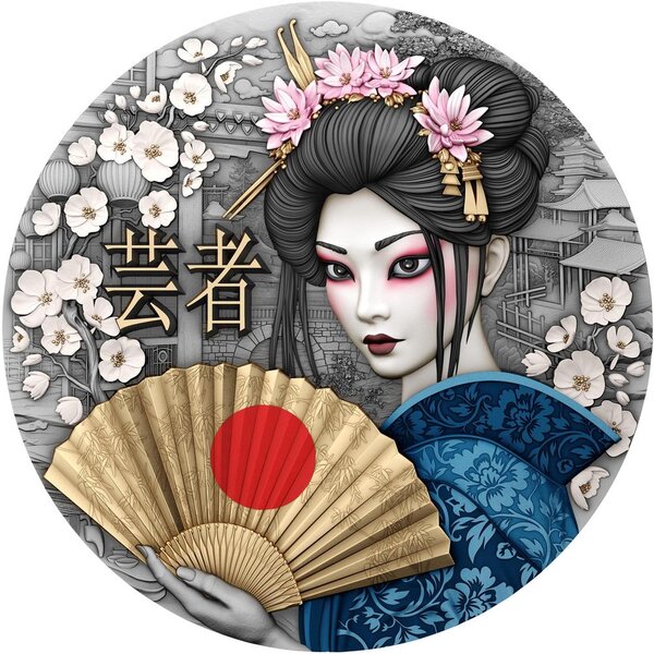 Pièce de monnaie en Argent 5 Dollars g 62.2 (2 oz) Millésime 2025 GEISHA (PRÉCOMMANDE)