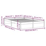 vidaXL Cadre de lit sans matelas blanc bois massif 120x200 cm