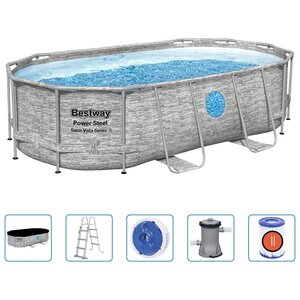 Bestway Ensemble de piscine Power Steel 427x250x100 cm