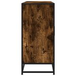 vidaXL Buffet chêne fumé 134x35x76 cm bois d'ingénierie