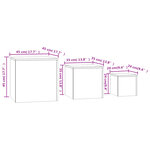 vidaXL Tables d'appoint 3 Pièces Chêne Sonoma Aggloméré