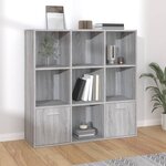 vidaXL Armoire à livres Sonoma gris 98x30x98 cm