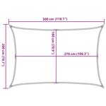 vidaXL Voile d'ombrage 160 g/m² Orange 2x3 m PEHD