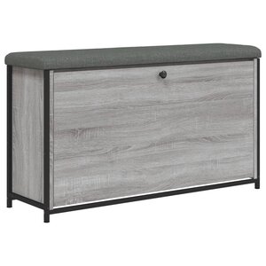 vidaXL Banc à chaussures tiroir rabattable sonoma gris 102x32x56 cm