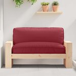 vidaXL Coussin de palette pour siège Bordeaux 120x80x12 cm en tissu Oxford