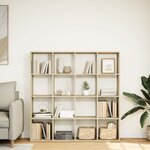 vidaXL Bibliothèque chêne sonoma 137 5x29x137 5 cm bois d'ingénierie