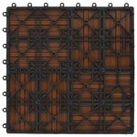 vidaXL Carreau de terrasse 11 Pièces Marron 30 x 30 cm WPC