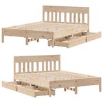 vidaXL Cadre de lit sans matelas 120x200 cm bois de pin massif