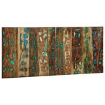 vidaXL Tête de lit multicolore 120 cm bois massif récupération