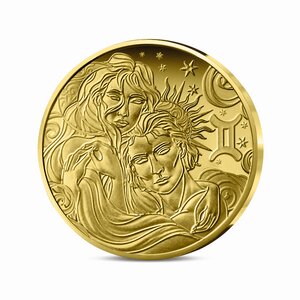 Signes astros - Gémeaux - Monnaie de 5€ 1/2g or
