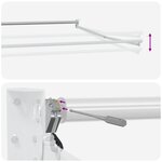 vidaXL Auvent rétractable électrique Gris clair et blanc